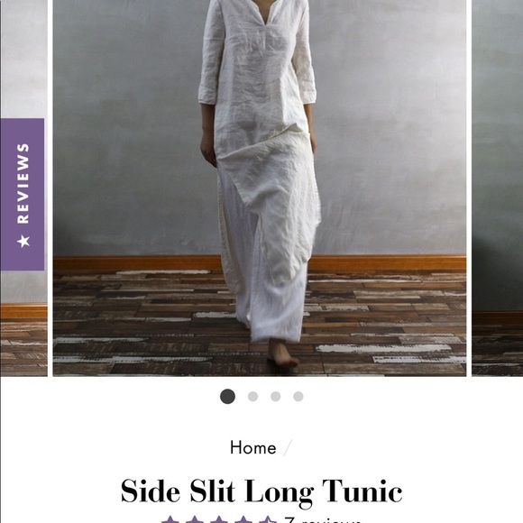 Linenshed Tops - Side Slit Long Tunic
XL-Bust 38 1/2"-39 1/2"